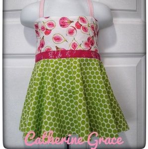 Girls Fig Shirt, boutique top, summer top, size 4